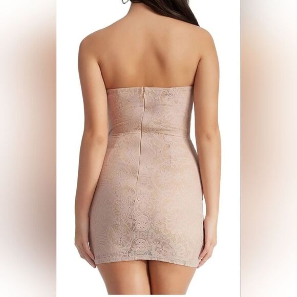 Dress The Population Leanne Lace Cocktail Dress NWOT size Small Pink - Picture 2 of 5